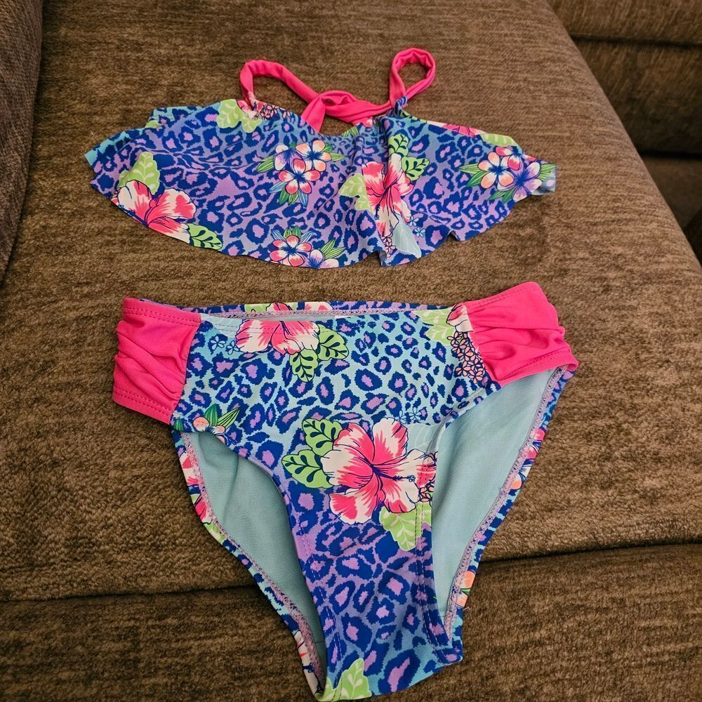SO Blue and Multicolor Bikini Set